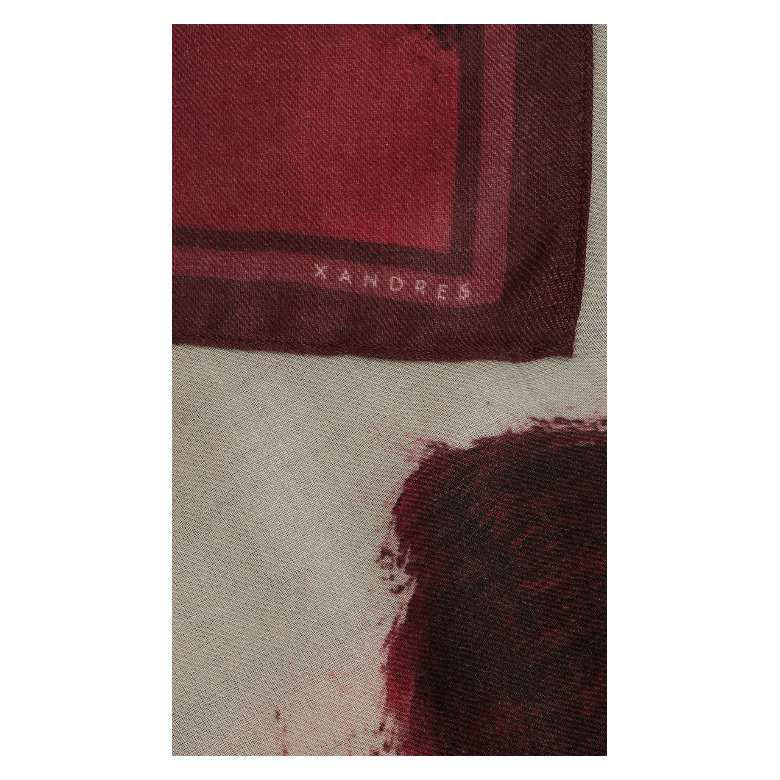 Xandres echarpe bordeaux 2