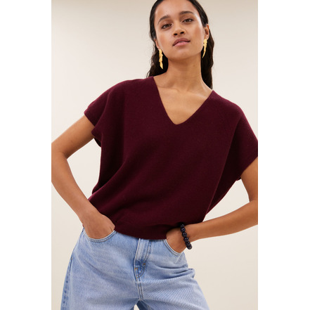 By-bar sweater bordeaux
