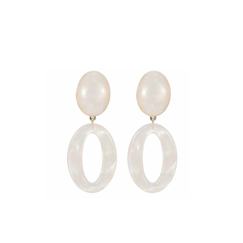 Candy Sweet oorbellen wit 1