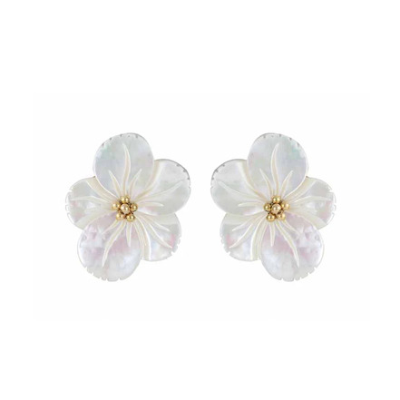 By Jam boucles d'oreilles blanc