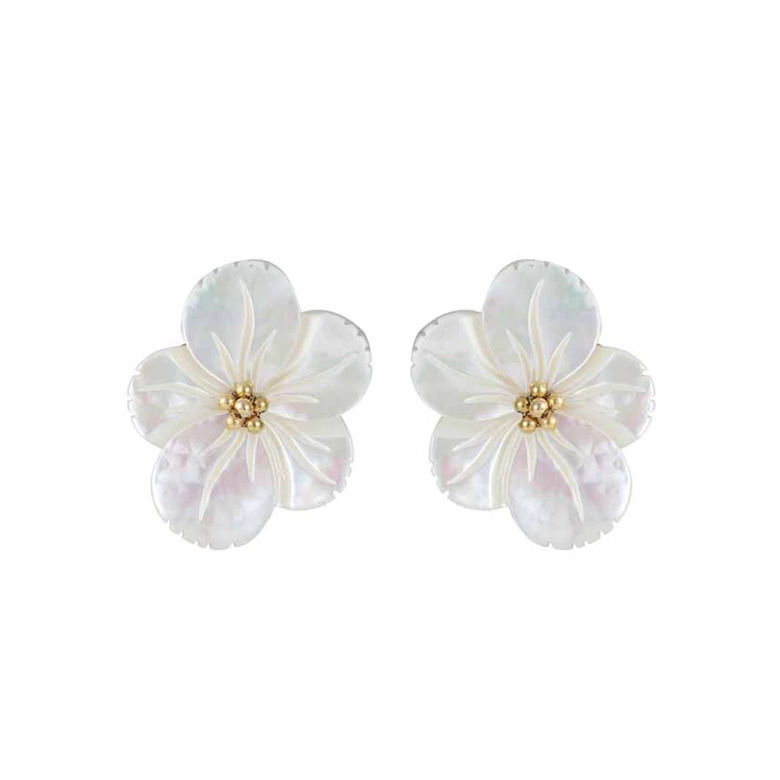 By Jam boucles d'oreilles blanc 1