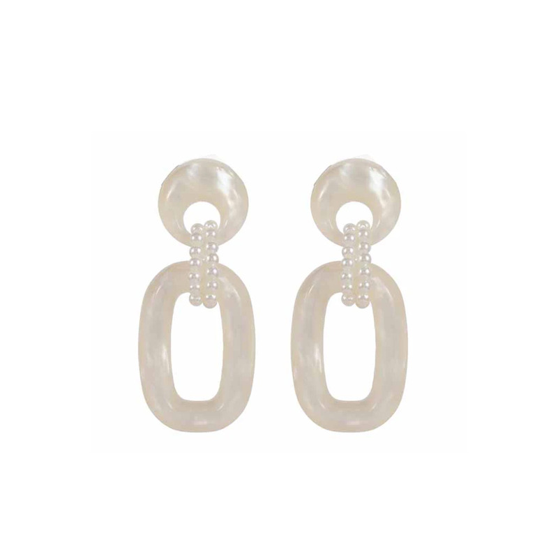 Candy Sweet oorbellen wit 1
