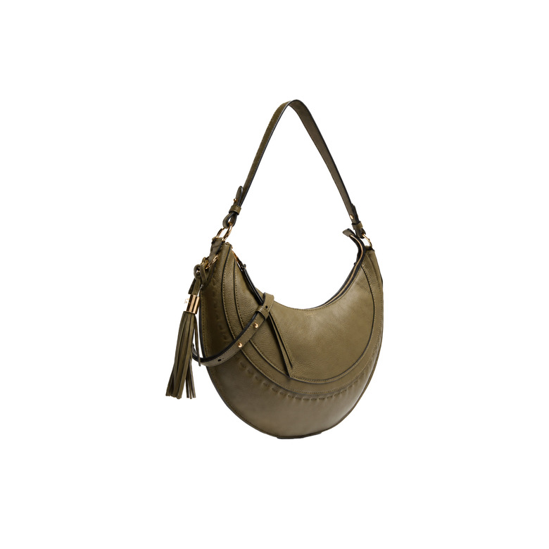 Lancel sac porté épaule vert 1