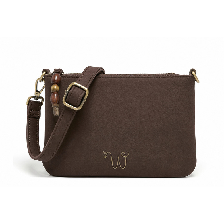 Woomen Vegan crossbody brown 1