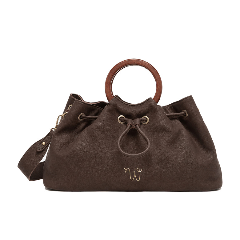 Woomen Vegan handbag brown 1