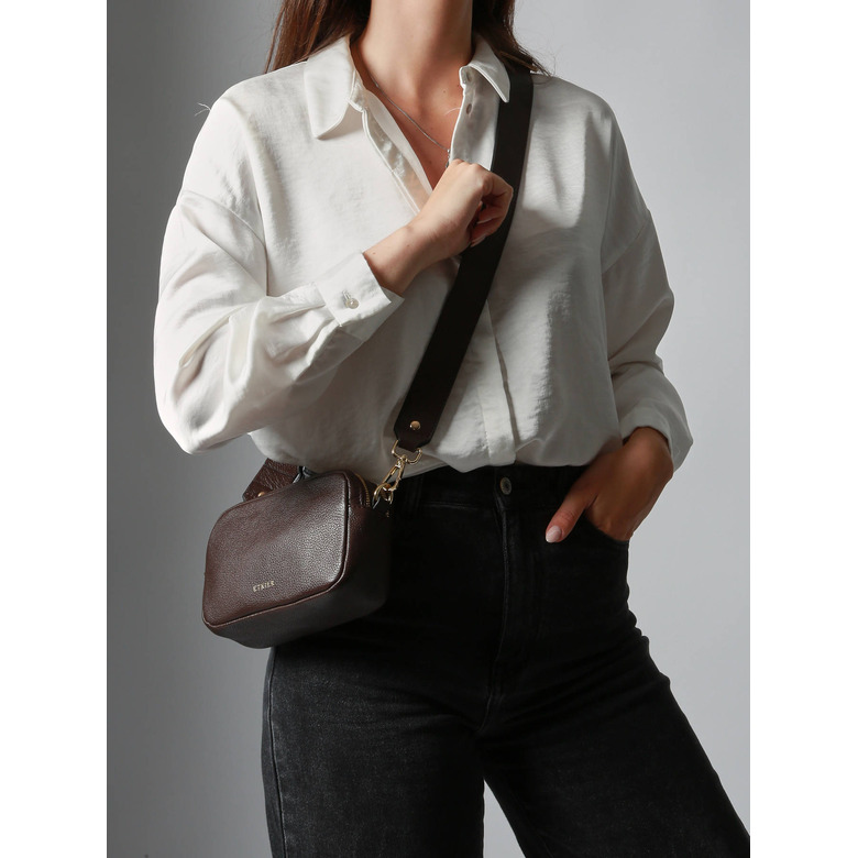Etrier sac bandoulière brun 4