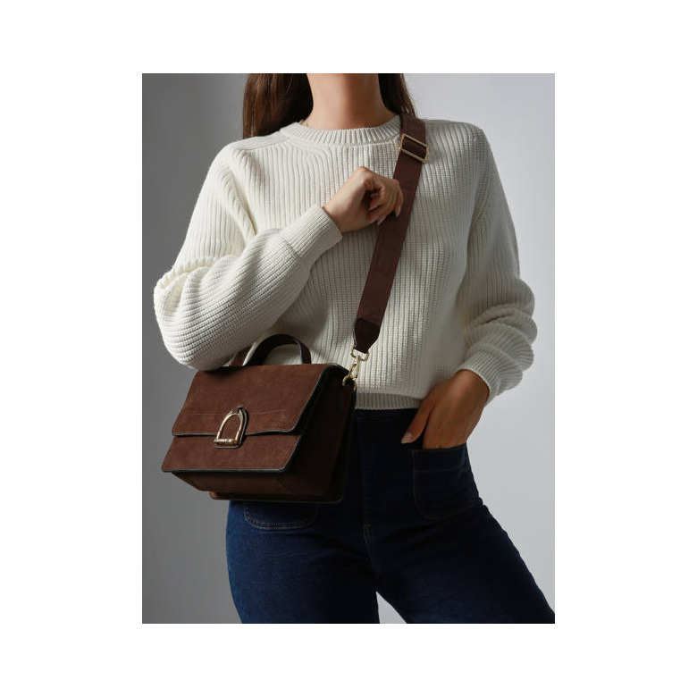 Etrier sac bandoulière brun 4