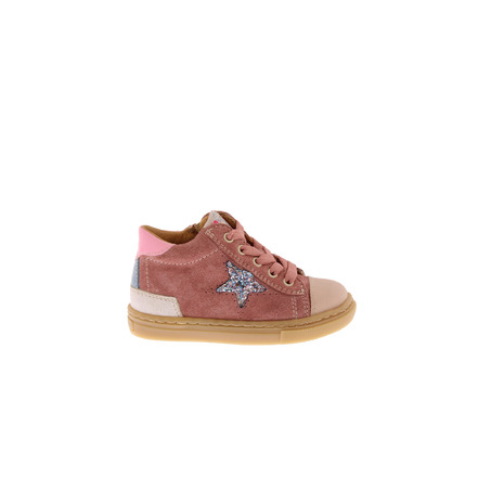 Fr chaussures à lacets rose
