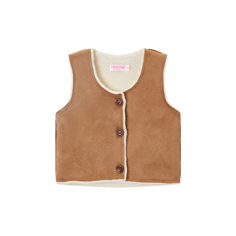 Someone Kids vest camel 1
