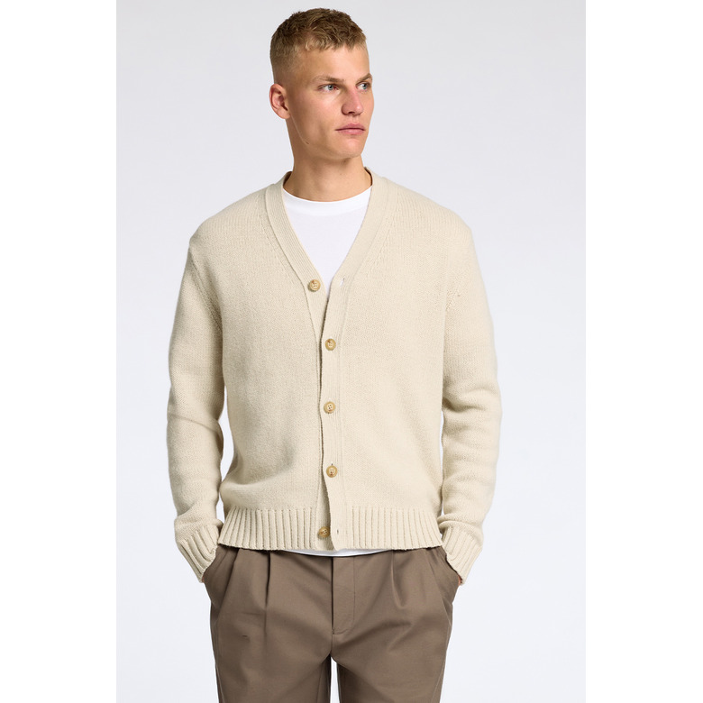 Selected Homme strickjacke ecru 2