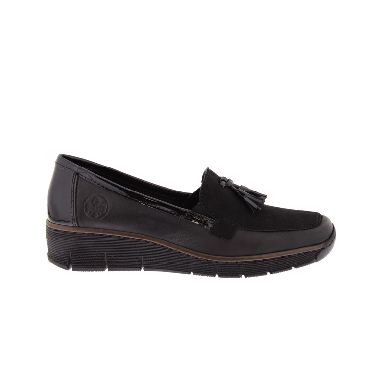 Rieker mocassins & loafers zwart 1