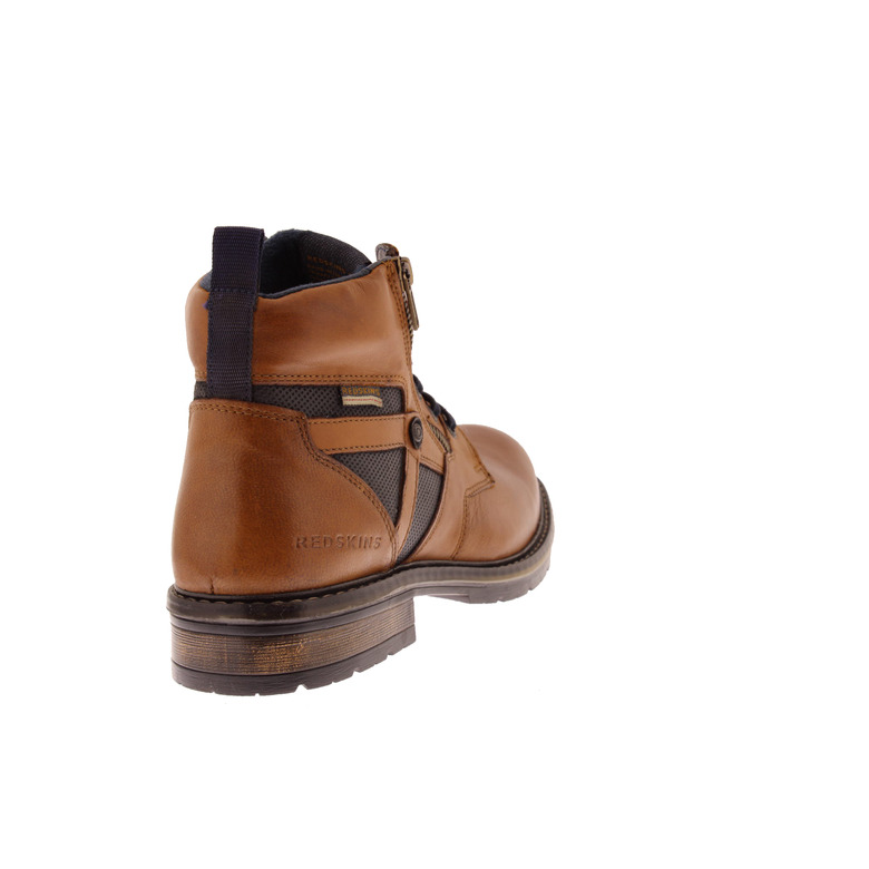 Redskins hoge schoenen cognac 4