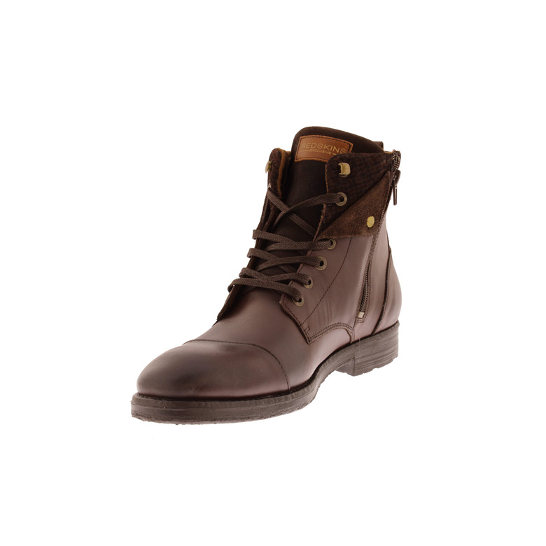 Redskins hoge schoenen cognac 3