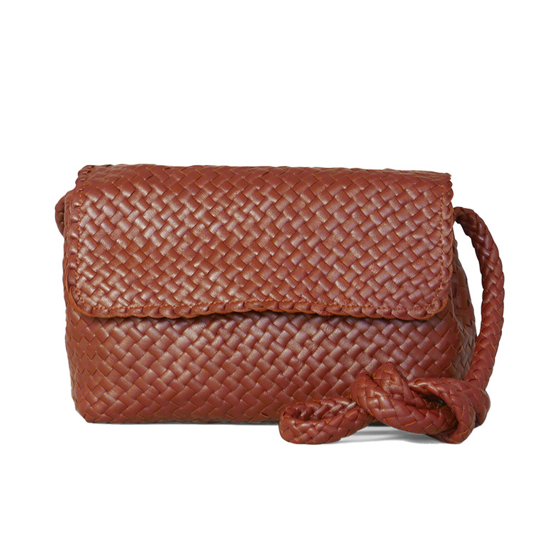 Allan K crossbody cognac 1