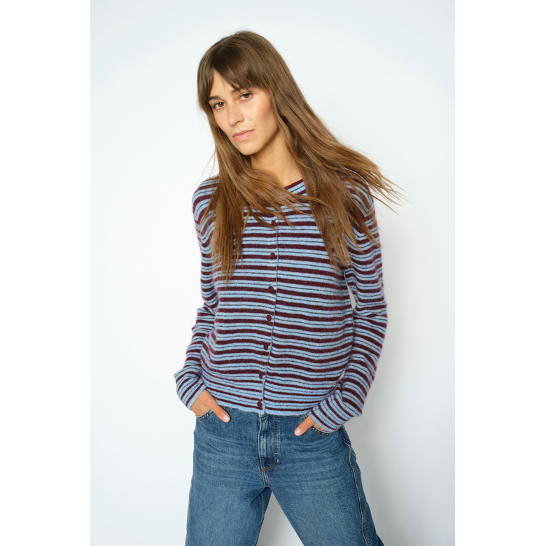 Mosmosh strickjacke blau 2