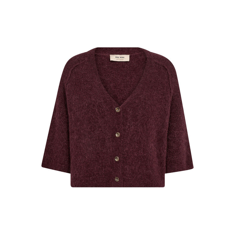 Mosmosh strickjacke bordeaux 1