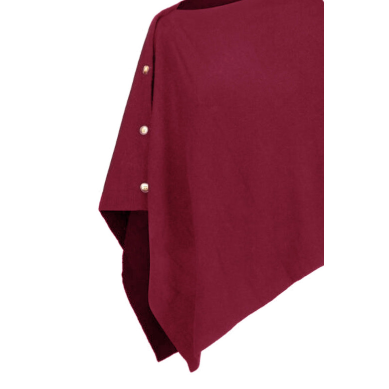 Les Cordes poncho bordeaux 2