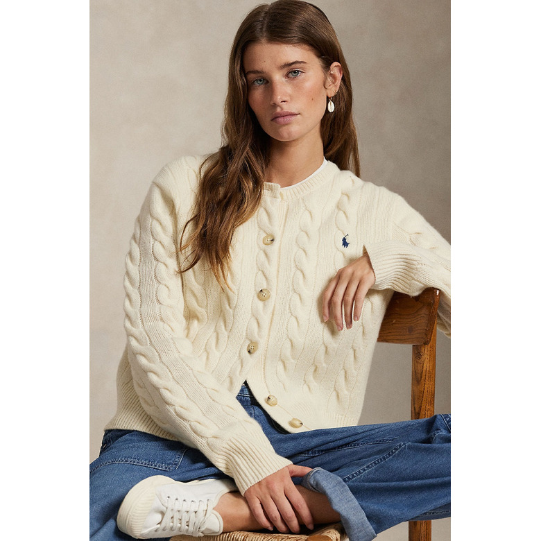 Ralph Lauren strickjacke ecru 2