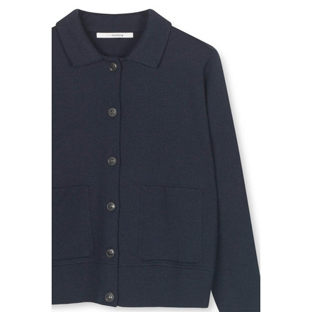 Sibin Linnebjerg strickjacke blau