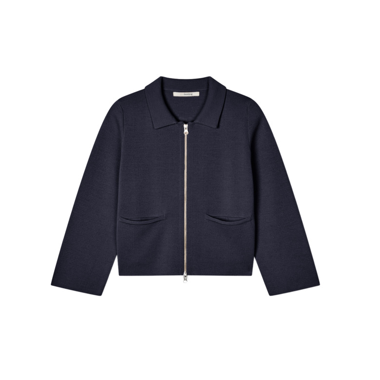 Sibin Linnebjerg strickjacke blau 1