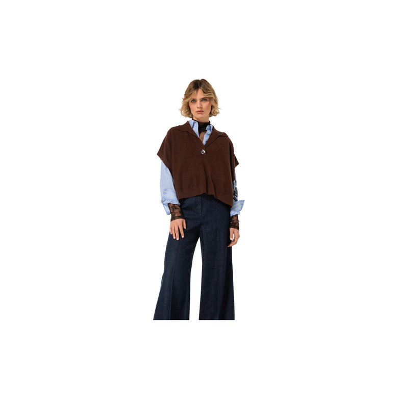 Caroline Biss strickjacke braun 2