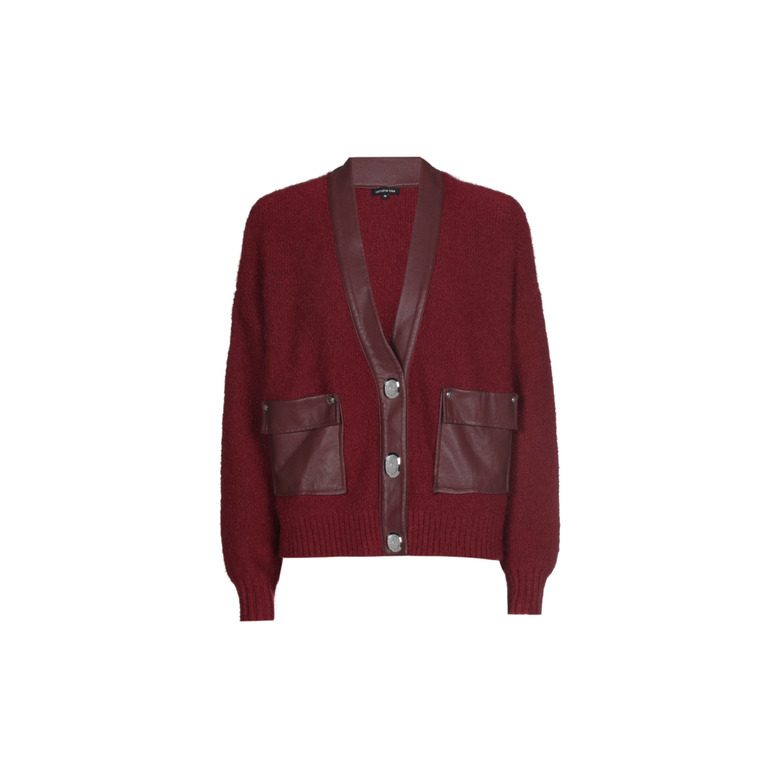 Caroline Biss strickjacke bordeaux 1