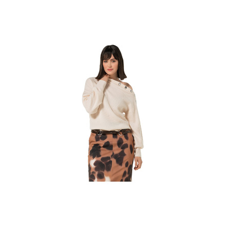 Caroline Biss poncho ecru