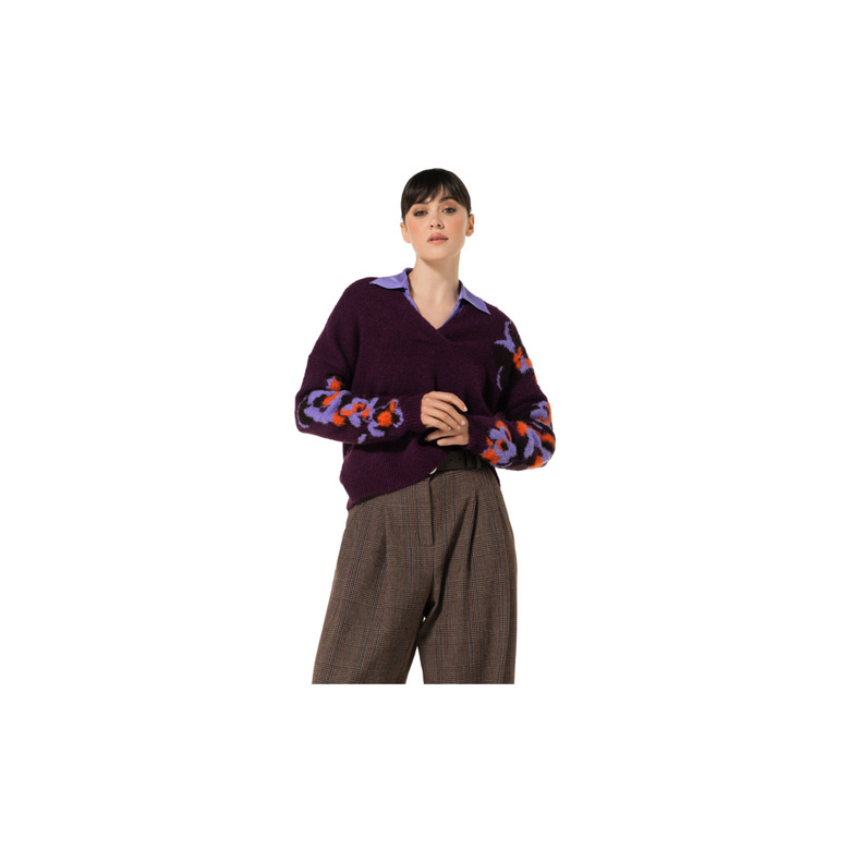 Caroline Biss pullover bordeaux 2