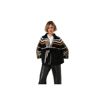 Caroline Biss poncho schwarz