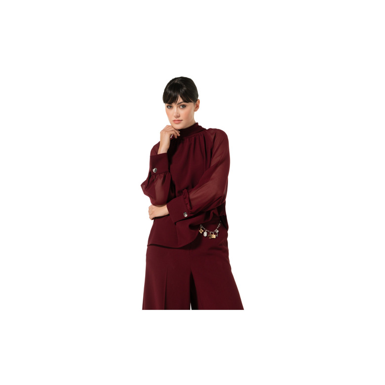 Caroline Biss bluse bordeaux 2