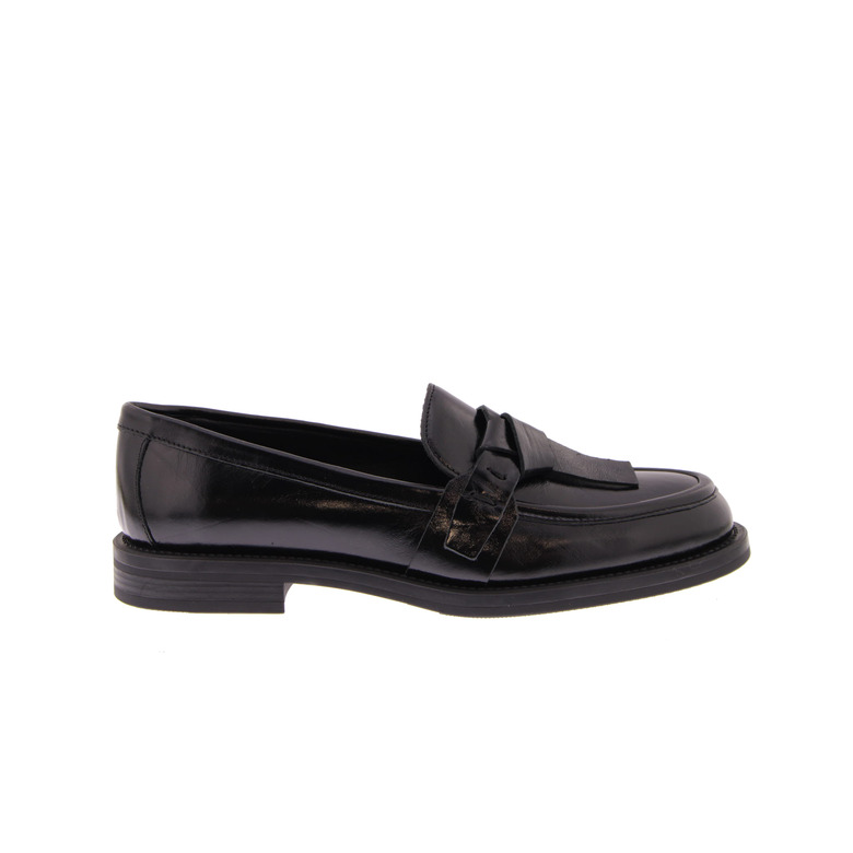 Frau mokassins & halbschuhe schwarz 1