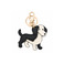Seidenfelt bag charm zwart