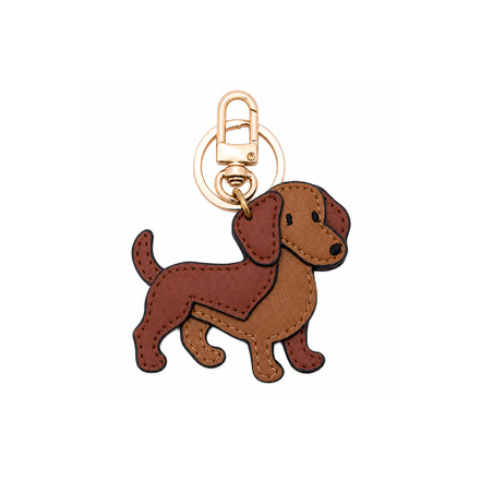 Seidenfelt bag charm bruin