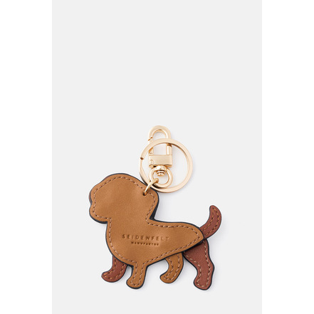 Seidenfelt bag charm bruin