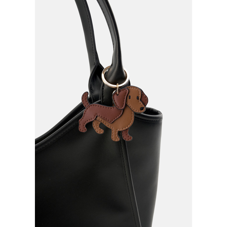 Seidenfelt bag charm bruin 3