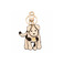 Seidenfelt bag charm beige 1