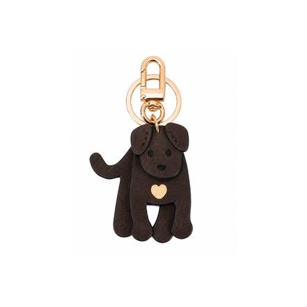 Seidenfelt bag charm bruin