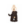 Seidenfelt bag charm bruin