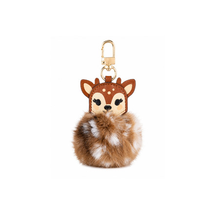 Seidenfelt bag charm bruin