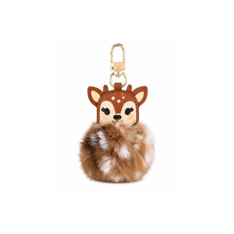 Seidenfelt bag charm bruin 1
