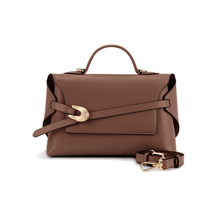 Seidenfelt handtasche braun