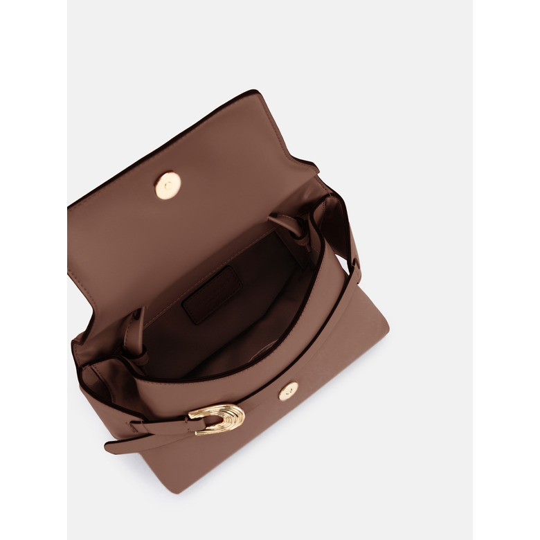 Seidenfelt handtasche braun 4