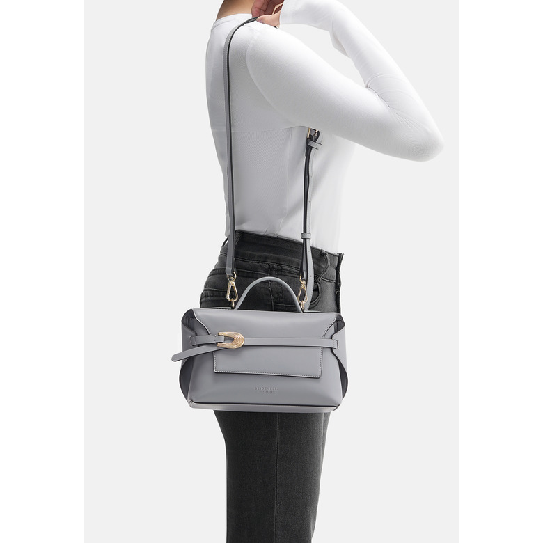 Seidenfelt handtasche braun 5