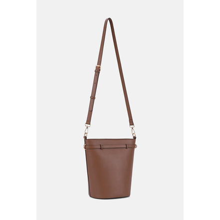 Seidenfelt handtasche braun