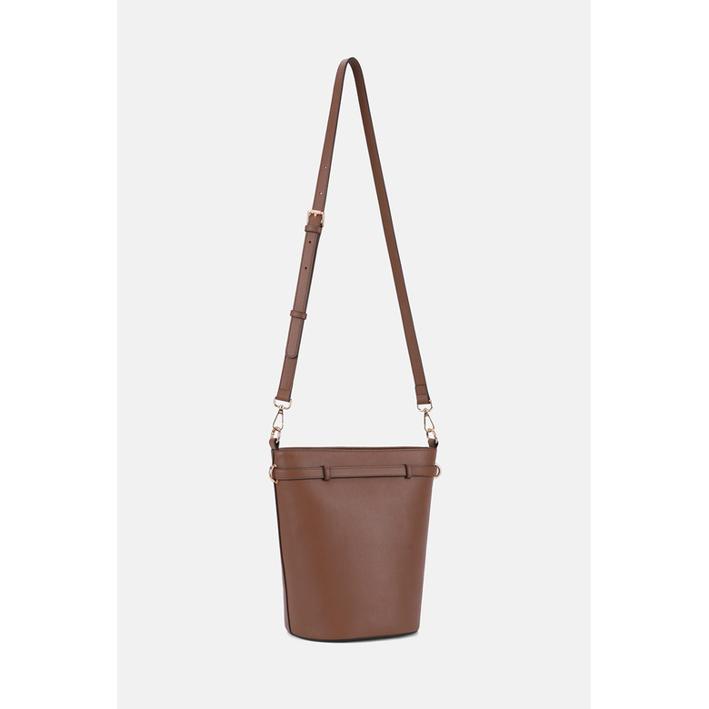 Seidenfelt handtasche braun 2