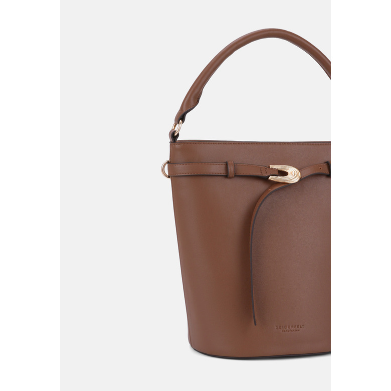 Seidenfelt handtasche braun 3