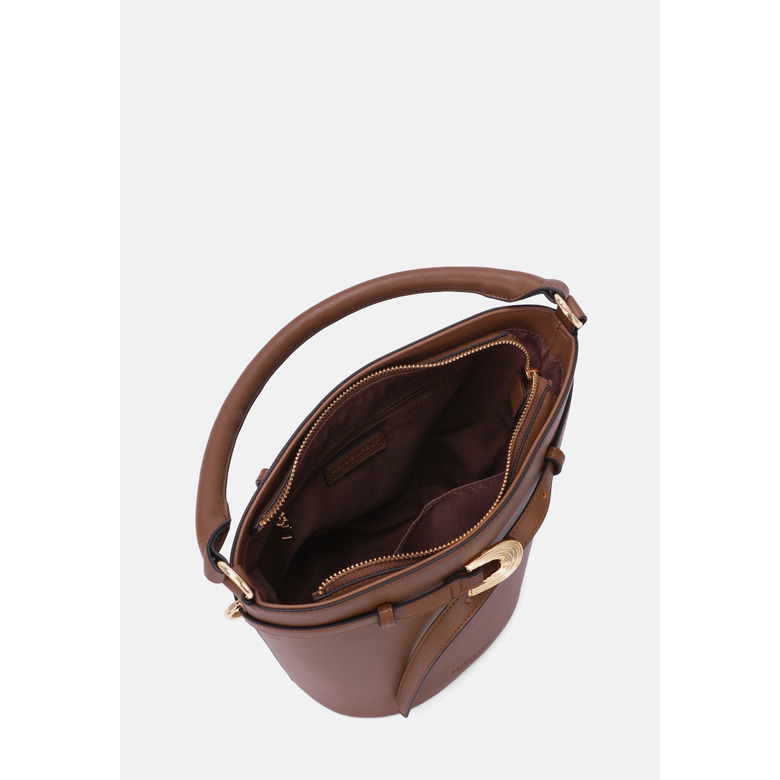 Seidenfelt handtasche braun 4