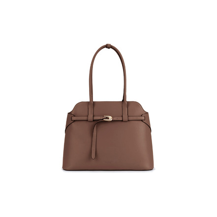 Seidenfelt handtasche braun