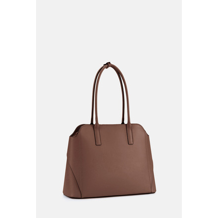Seidenfelt handtasche braun
