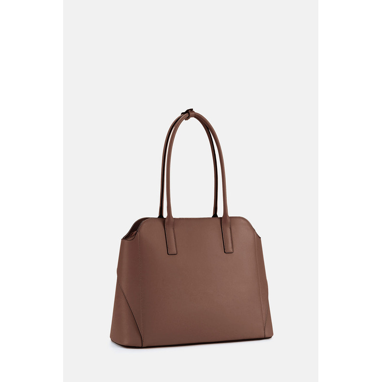 Seidenfelt handtasche braun 2